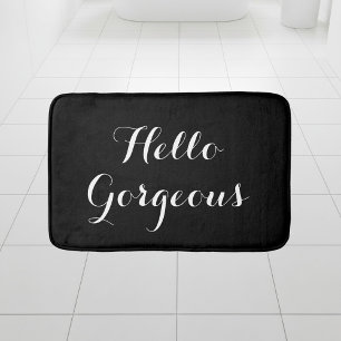 Bonjour magnifique noir et blanc tapis de bain de 