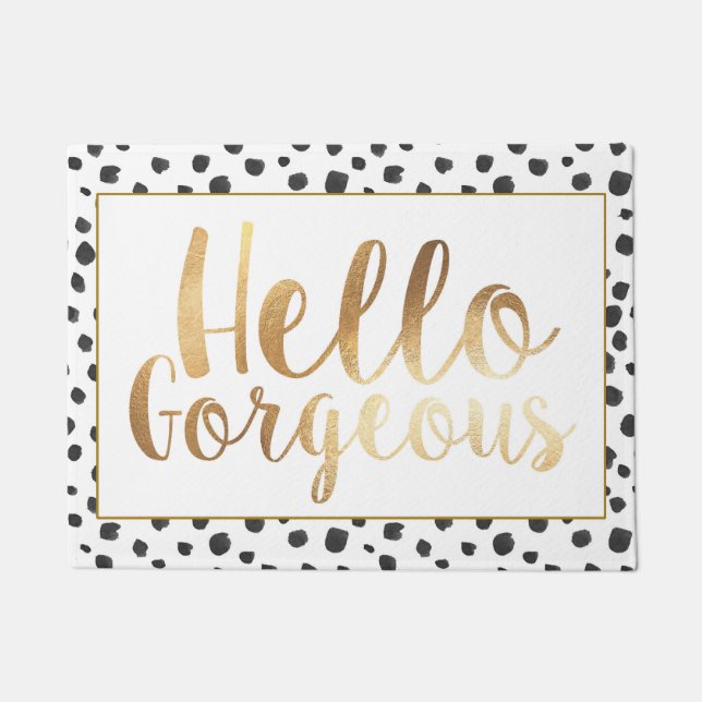 Bonjour magnifique, paillasson (Devant)