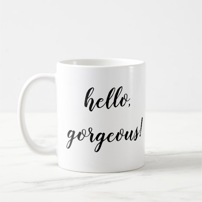 bonjour magnifique tasse (Gauche)