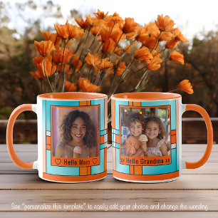 Bonjour Maman Mug Photo en Verre Coloré