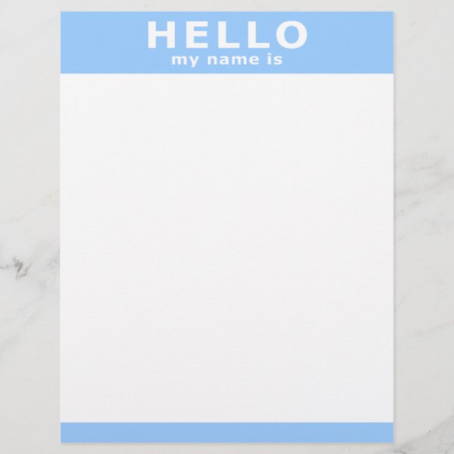 Bonjour mon nom est... (Devant)