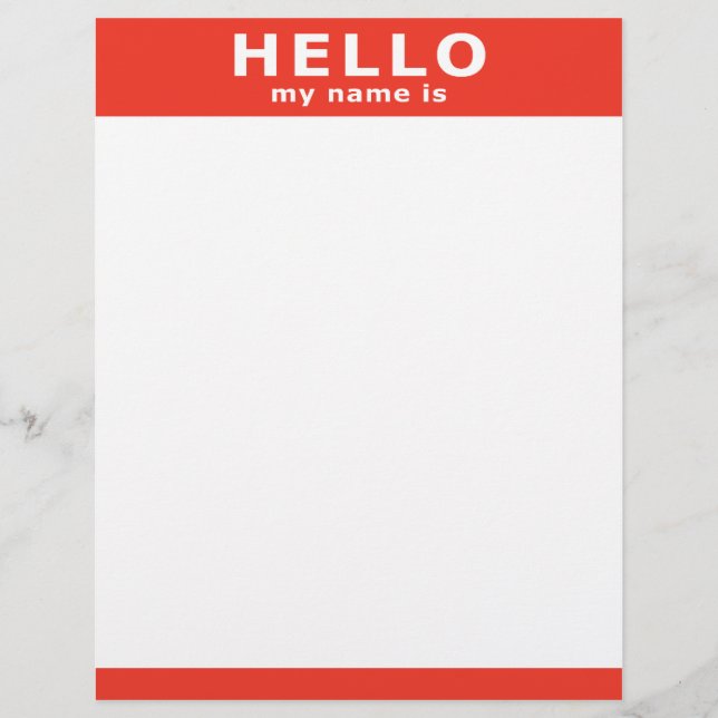 Bonjour mon nom est... (Devant)