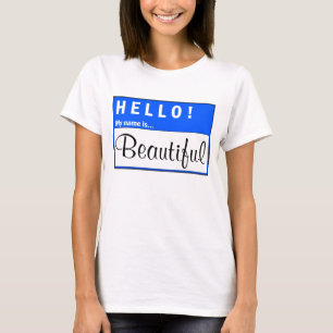 Bonjour mon nom est beau T-shirt d'amusement