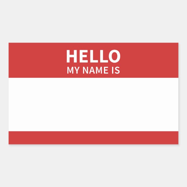Bonjour mon nom est étiquette d'introduction ou au (Devant)