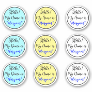 Bonjour Mon Nom Est Stickers (Étiquettes de balise