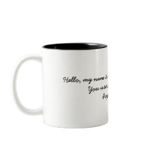 Bonjour, mon nom est tasse personnalisable
