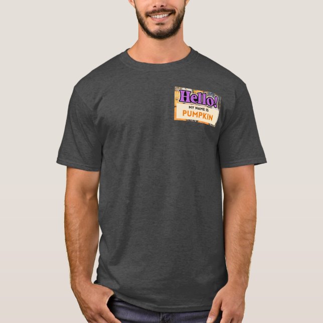 Bonjour Mon nom est Tshirt Homme Citrouille (Devant)