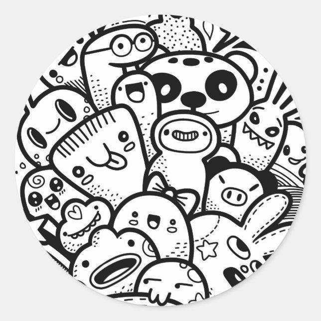 BONJOUR MONSTERS STICKERS (Devant)