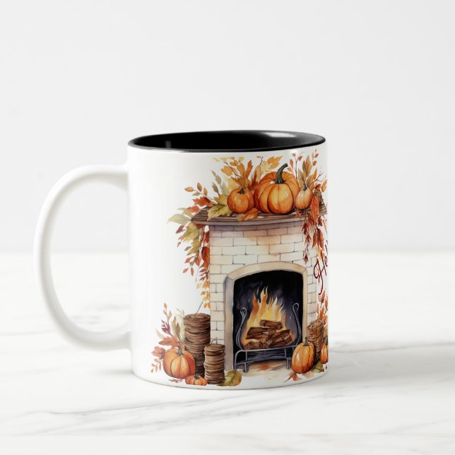 Bonjour Mug Café Automne, Chasse Automne, Chute Vi (Gauche)