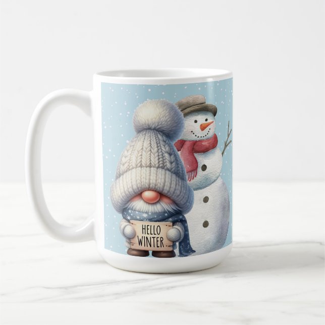 Bonjour Mug Gnome d'Hiver  (Gauche)