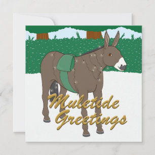 Bonjour Muletide - Carte de Noël