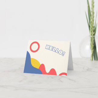 Bonjour ! N° 3 carte de note pliée blanche
