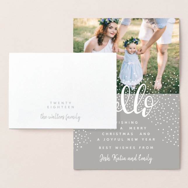 BONJOUR NEIGE CARTE DE NOUVELLE ANNÉE (Affichage)