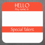 Bonjour Nom Balise Sticker Badge Funny Party<br><div class="desc">*** Achetez la finition Matte lorsque vous utilisez cet autocollant comme étiquette de nom*** Cette conception peut être personnalisée dans la zone fournie en modifiant la photo et/ou le texte. Vous pouvez également le customiser en cliquant sur Personnaliser ce Modèle, puis en choisissant l'option cliquer pour customiser et supprimer ou...</div>