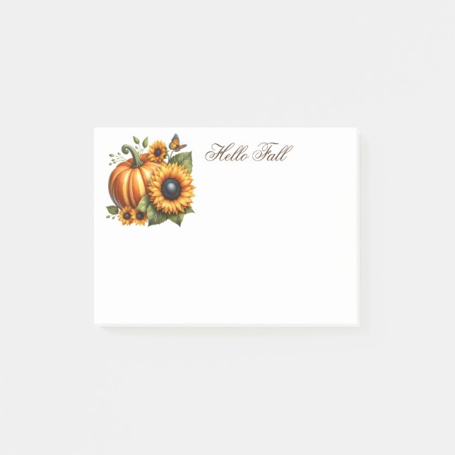 Bonjour Notes Post-it d'automne (Devant)