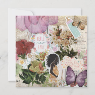 Bonjour Nouveau Bébé ! Carte de voeux baby shower 