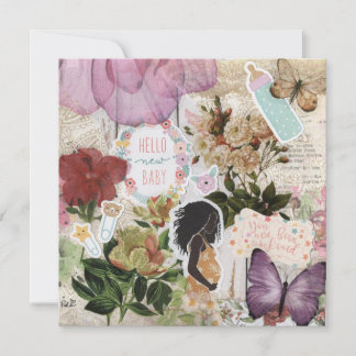 Bonjour Nouveau Bébé ! Carte de voeux baby shower 