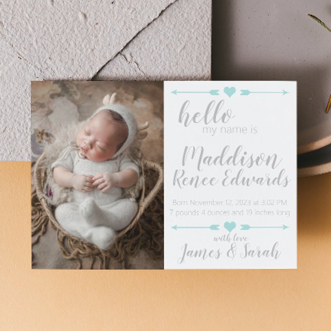 Bonjour nouveau faire-part de naissance bébé avec  (Créateur téléchargé)