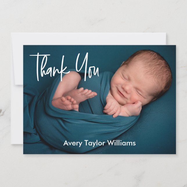 Bonjour nouveau-né photo faire-part de naissance (Devant)