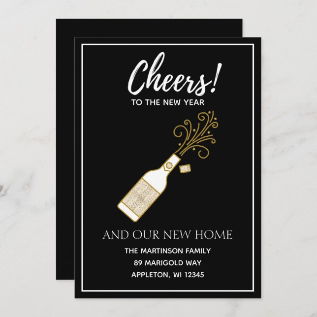 Bonjour Nouvel An Nouvel Adresses (Devant / Derrière)