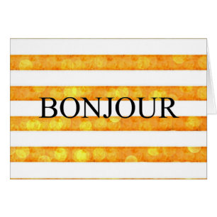 Bonjour Orange Rayure Bokeh