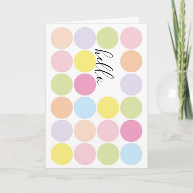 bonjour "penser à vous" carte de voeux (Devant)