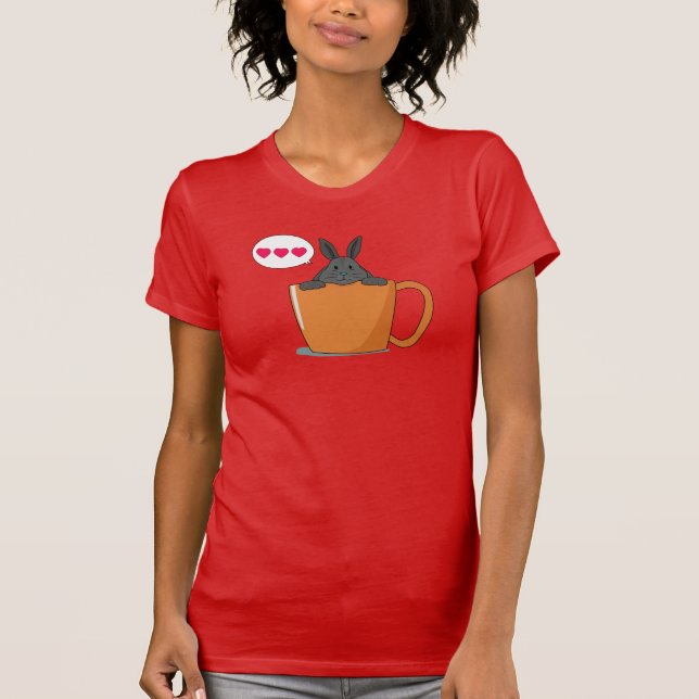 Bonjour petit lapin gris T-shirt (Devant)