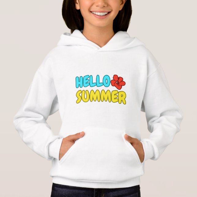 Bonjour Pullover à capuche pour enfants d'été  (Devant)