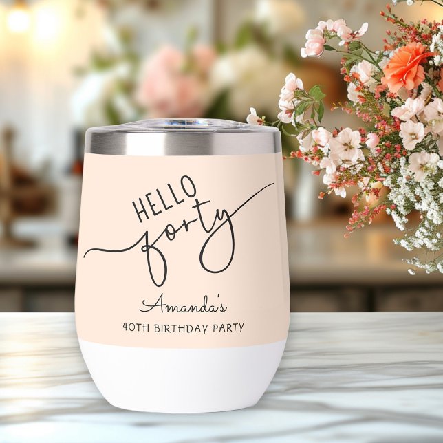 Bonjour Quarante Fête d'anniversaire chic de 40 an (Créateur téléchargé)