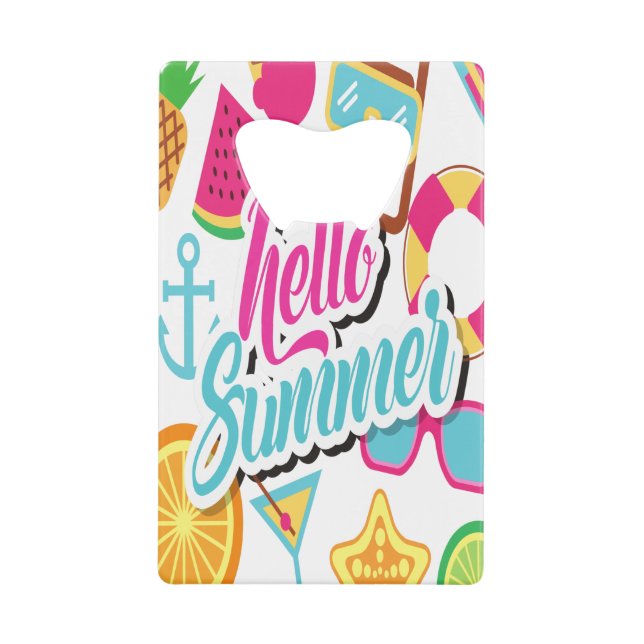 Bonjour Summer Carte de crédit Ouverture bouteille (Devant)