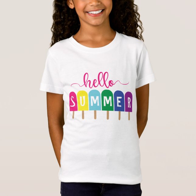 Bonjour Summer glace pop T-shirt (Devant)