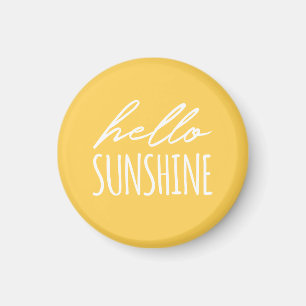 Bonjour Sunshine Magnet Jaune Ensoleillé