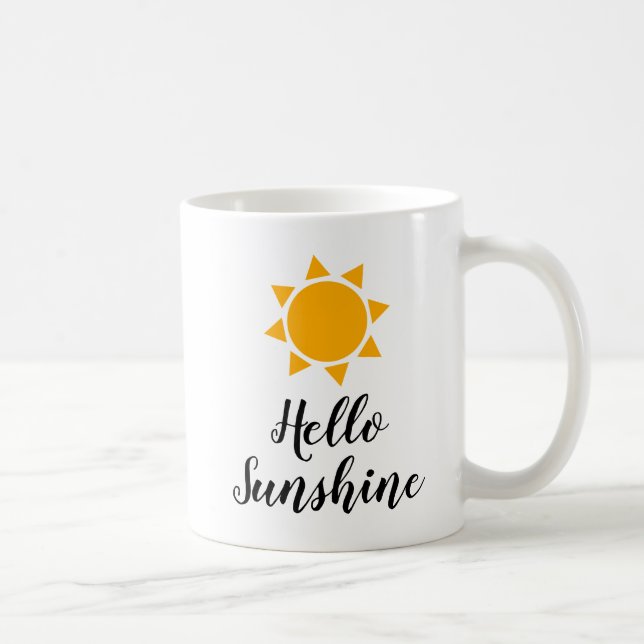 Bonjour Sunshine mignonne vibes d'été tasse de caf (Droite)