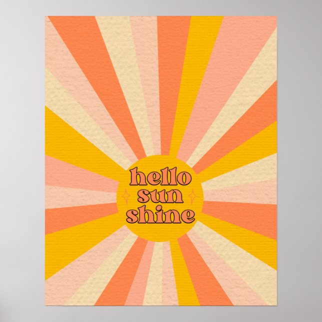 Bonjour Sunshine | Poster Retro (Devant)