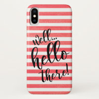 Bonjour sur Red Stripes iPhone X Coque