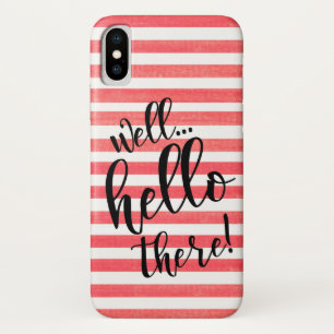 Bonjour sur Red Stripes iPhone X Coque
