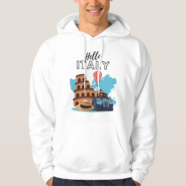 Bonjour Sweat - shirt à capuche Italie (Devant)