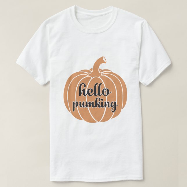 Bonjour T-shirt Citrouille (Design devant)