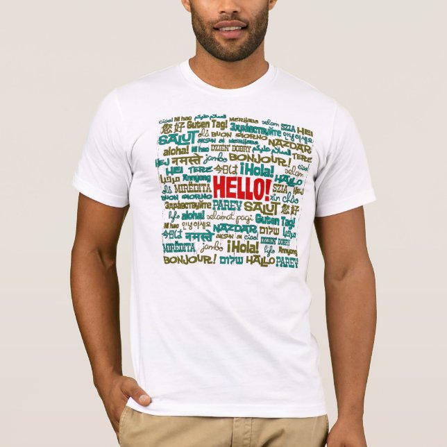 Bonjour T-shirt (de langue multi) (Devant)