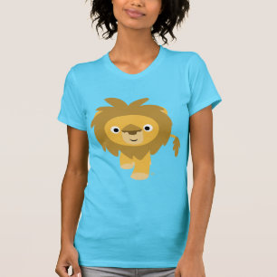 Bonjour ! T-shirt Femme Lion caricature mignonne