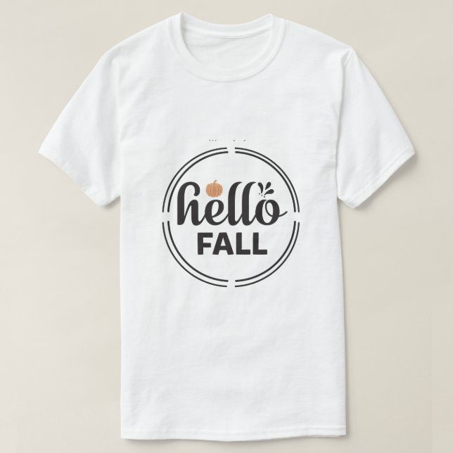 Bonjour T-Shirt Graphique Automne Cozy (Design devant)