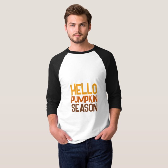 Bonjour T-Shirt Saison Citrouille (Devant entier)