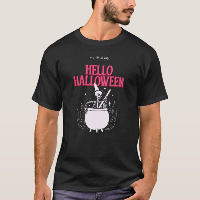 Bonjour T-Shirt Sorcière de Halloween Brew (Devant)