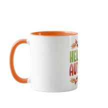 Bonjour Tasse Bicolore Automne | Cadeau Cosy d'Aut