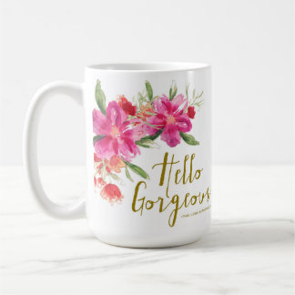 Bonjour tasse florale magnifique