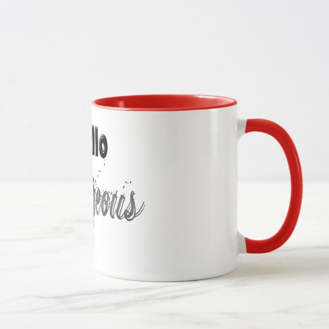 Bonjour tasse magnifique d'amusement (Droite)