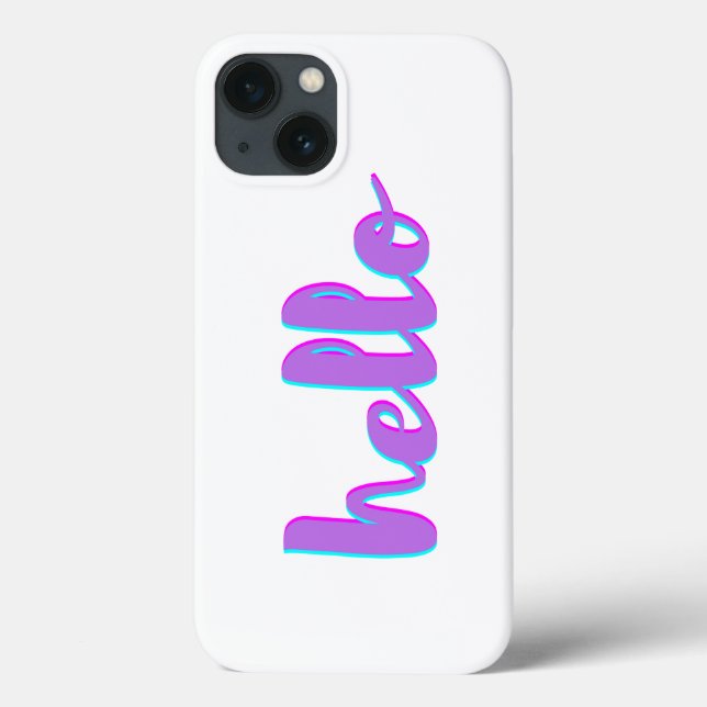Bonjour violet blanc coque iphone moderne (Verso)