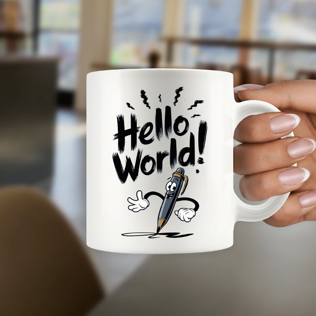 Bonjour World Mug cadeau de retour à l'école pour  (Créateur téléchargé)