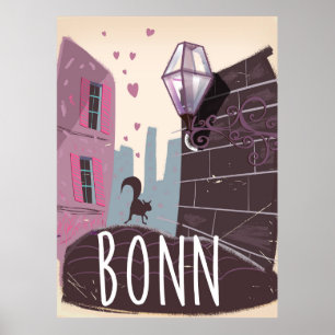 Bonn Allemagne affiche de voyage de style Vintage