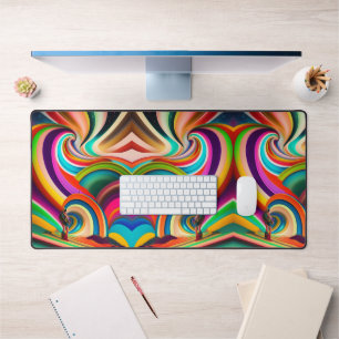 Bonnaroo Abstrait Art Desk Mat - Festival animé